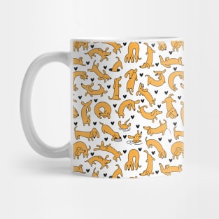 Yellow Dachshund Pattern Mug